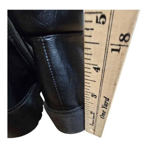 White Mountain Black Leather Ankle Booties - Picture 10 of 16